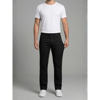 Calça de Sarja Masculina Elastano Reta  - Esporte Fino