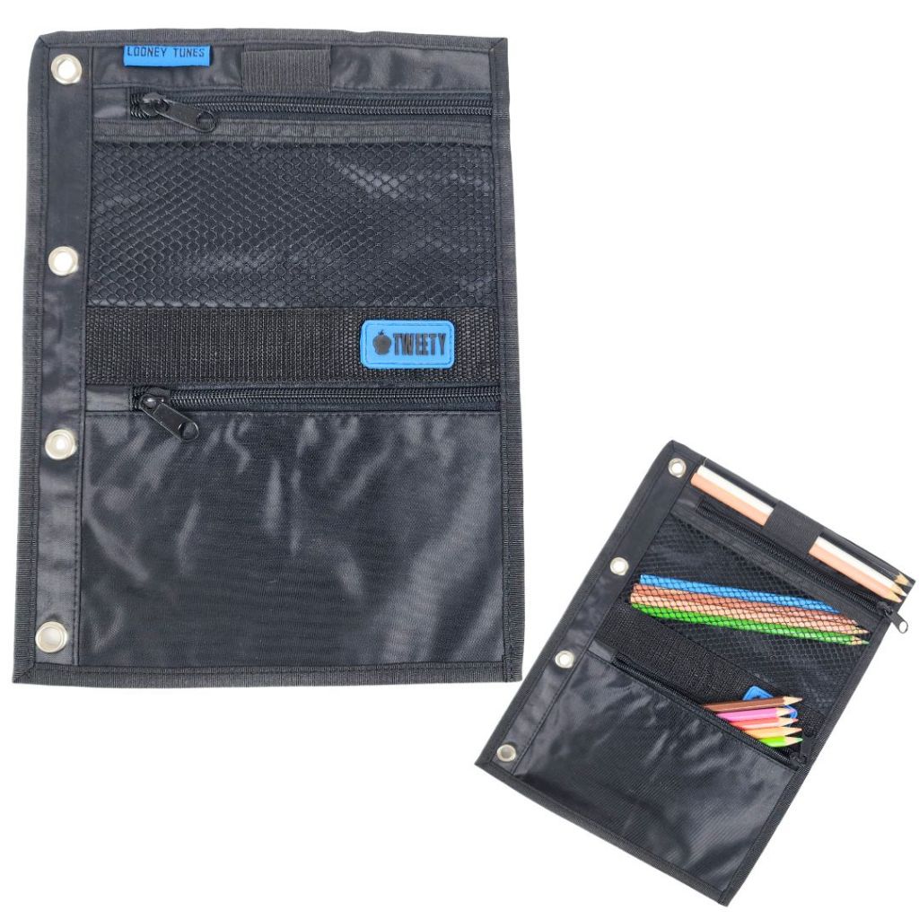 Estojo Para Fichário Pasta Escolar Universitário com 4 argolas Piu Piu Looney Tunes em Oferta na Shopee