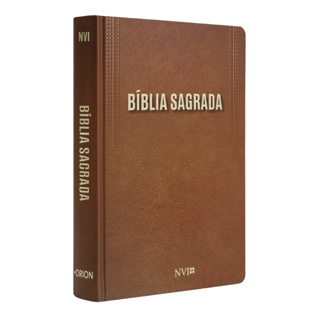 Bíblia Sagrada Capa Dura Marrom Força E Coragem Versão NVI em Oferta na Shopee