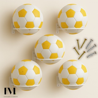 Kit 05 Suporte de Bola Aço Reforçado Futebol Basquete ou Vôlei com Parafusos e Buchas em Oferta na Shopee