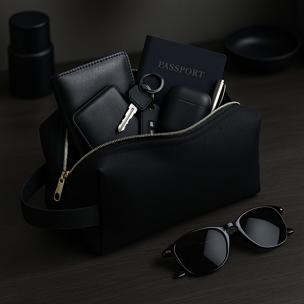 Kit 10 Bolsa Necessaires Masculina Viagem Basica Slim Bolsa Organizadora