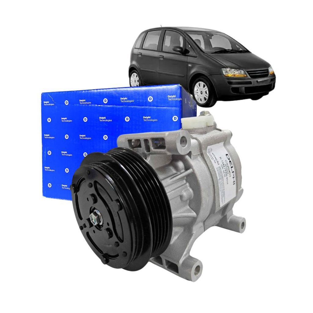 Compressor Ar Condicionado Para Fiat Idea 1.4 2006 a 2015 Delphi CS20403