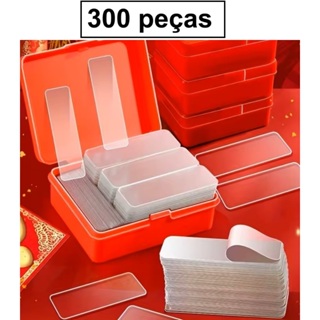 300 Fita Adesiva Dupla Face Extra Forte Em Barras Tiras Caixa Transparente Lavável Reutilizável em Oferta na Shopee