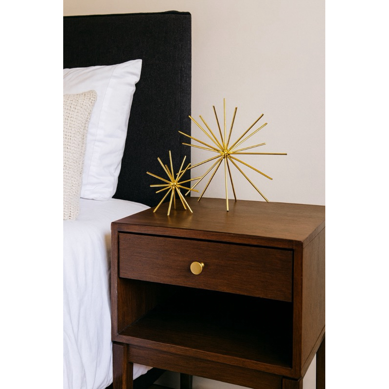 Enfeite Decorativo Ouriço Kit 2 peças Moderno Decoração Sala Quarto Mesa Estante