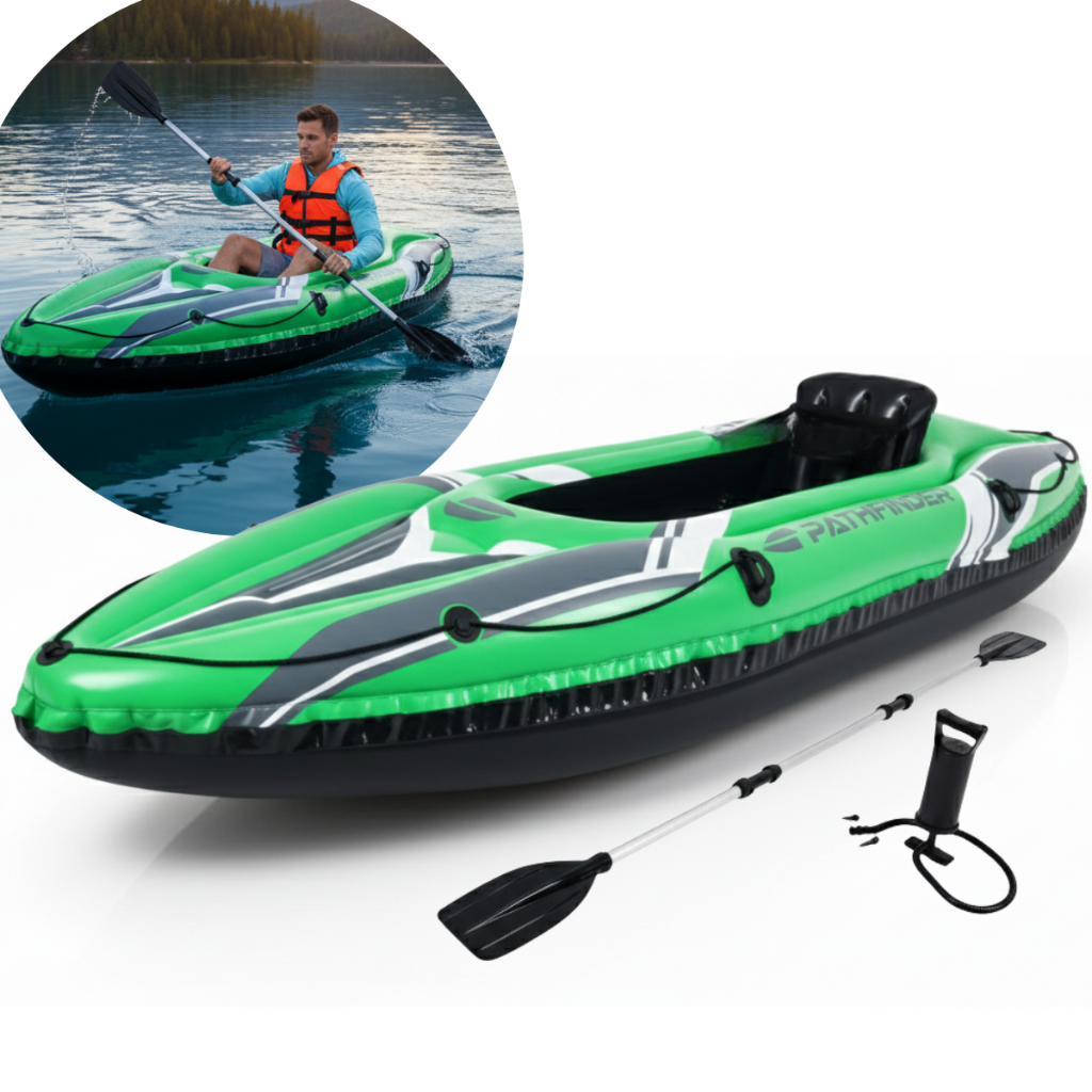 Caiaque Inflável Individual Completo Bomba E Remo Ate 80kg em Oferta na Shopee