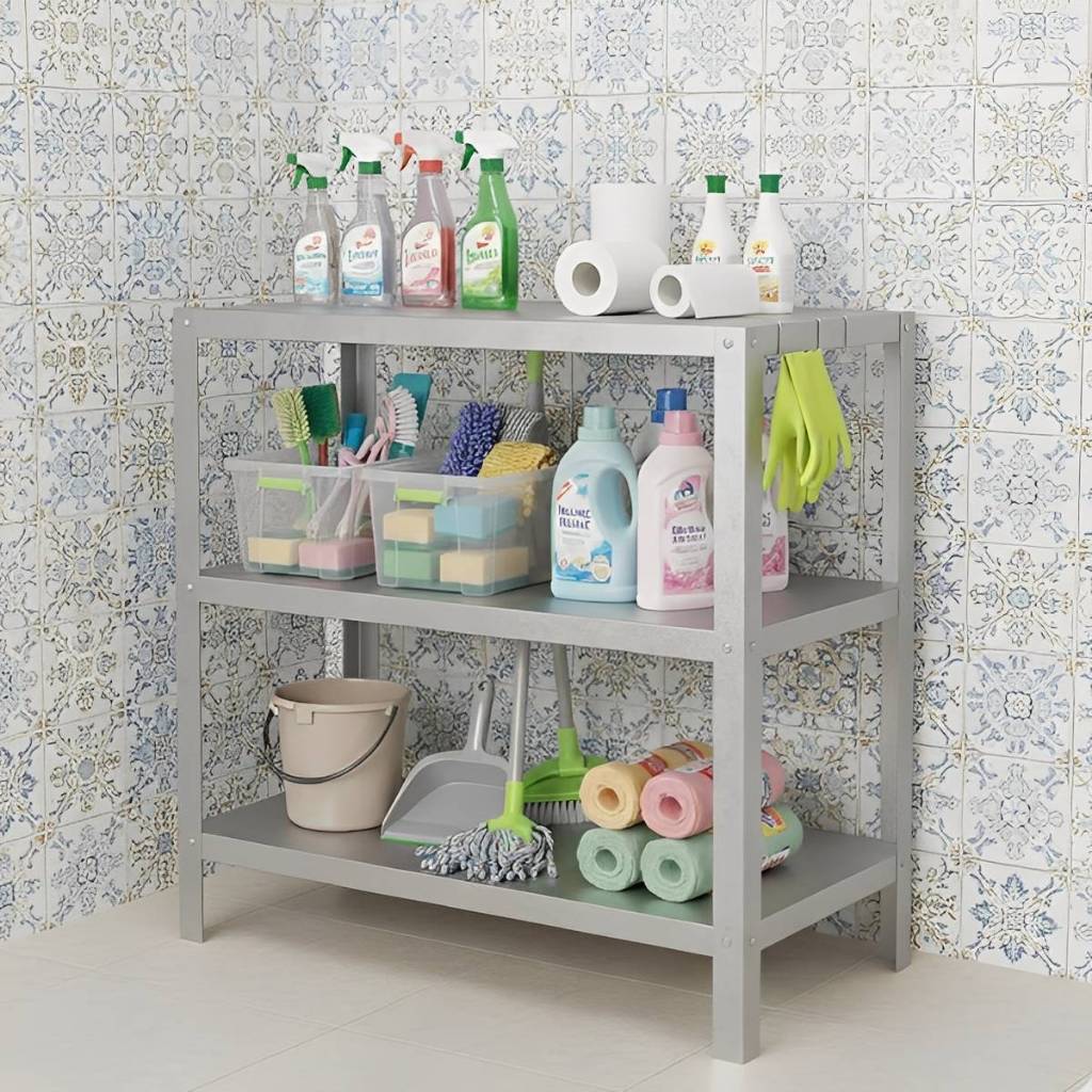 Estante Inox de Armazenamento 3 Níveis Para Quem Busca Resistência e Organização Profissional