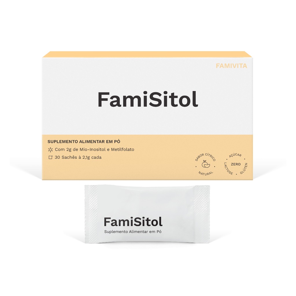 FamiSitol - 30 Sachês à 2,1g - Suplemento com Mio-Inositol e L-Metilfolato de Cálcio