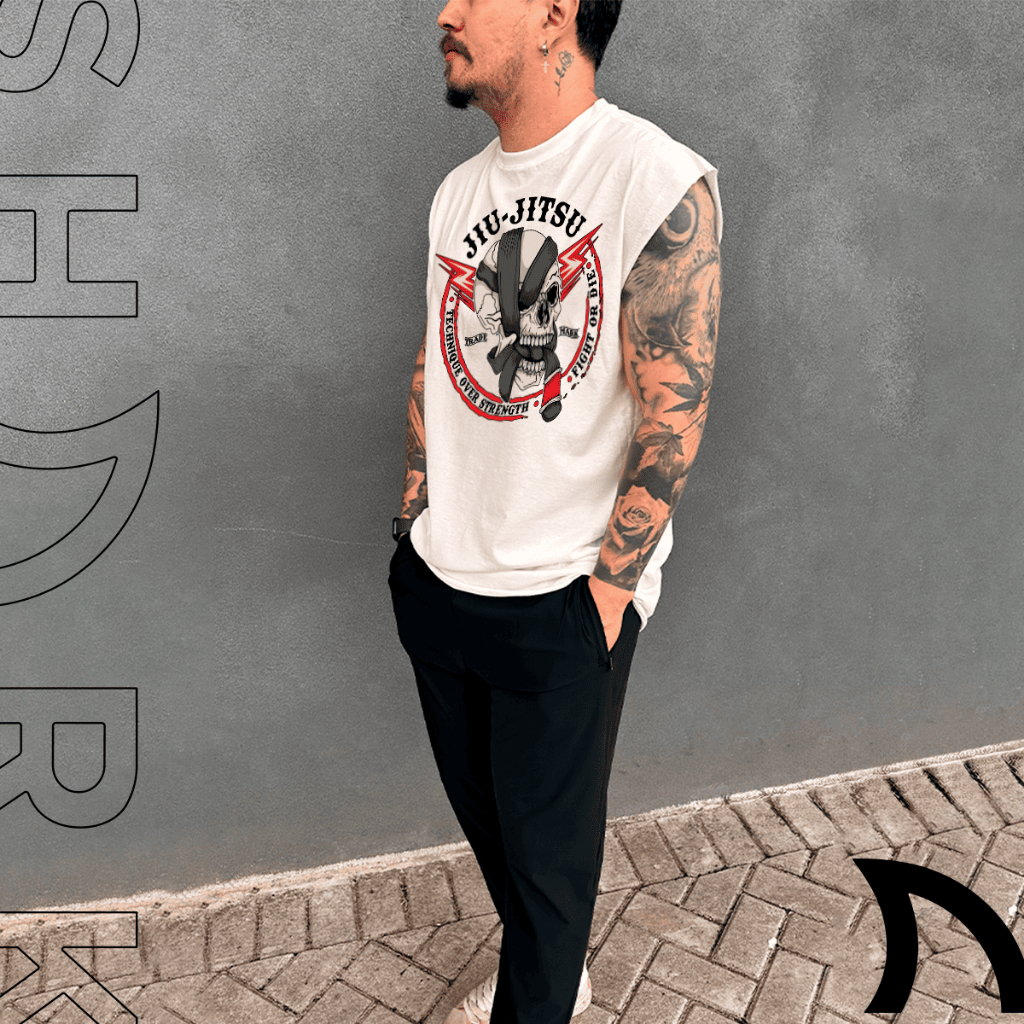 Conjunto Regata Oversized Machao E Calça Slim Fitness Esportiva Jiujitsu Artes Marciais Masculina Treino Gym Academia