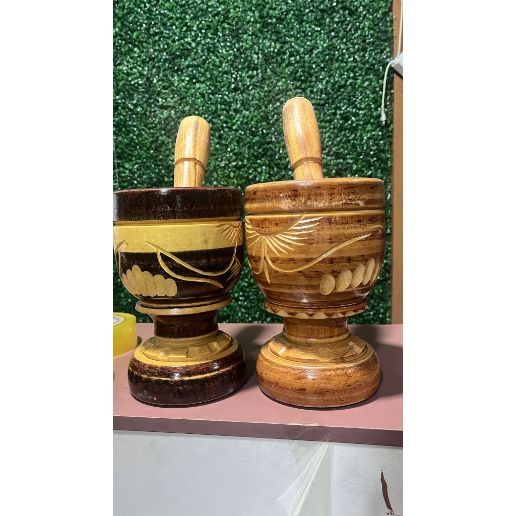 pilao grande  de madeira para sua  cozinha para decorar fazer tempero para coloral para paçoca e caipirinha.