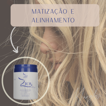 Mascara ZAP ZTOX Matizador e Alinhamento Profissional 950g + Máscara de hidratação 400g