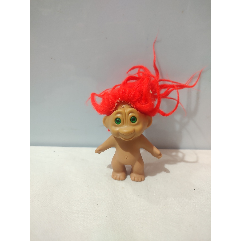 Boneco Duende Troll Doll Antigo Cabelo Vermelho – 8cm