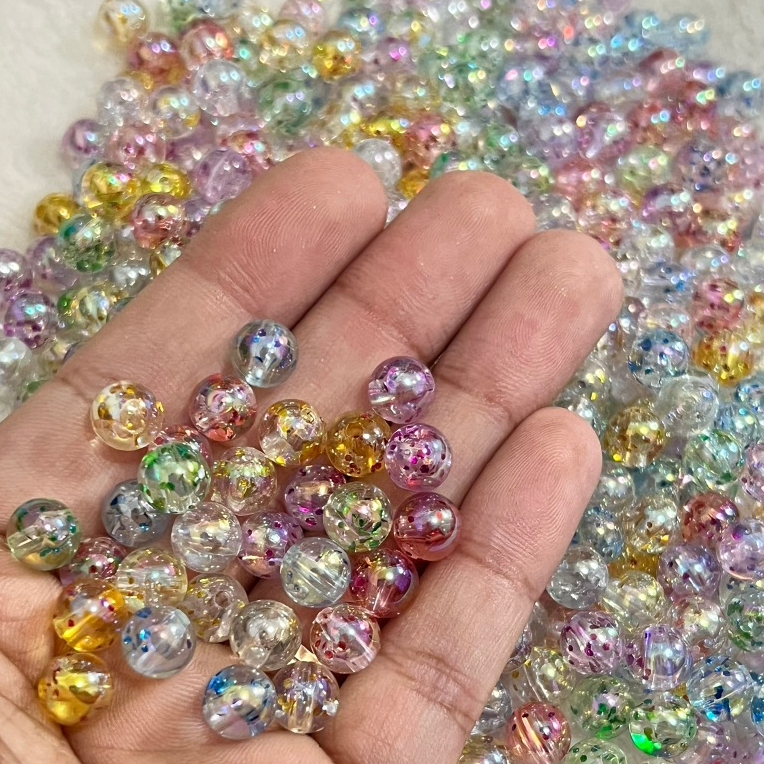 Perola 8mm Abs Com Furo Bolas De Sabão -  100 UNIDADES em Oferta na Shopee