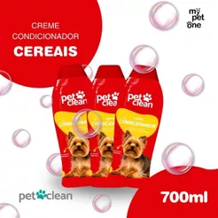 Kit 3 Condicionador Cereais 700ml para Cães e Gatos - Pet Clean