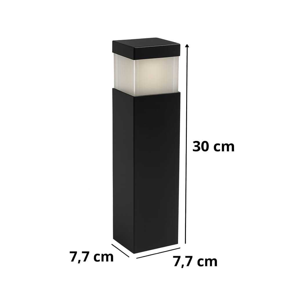Luminária Balizador Poste 30 Cm - 50 cm Solo Chão Jardim E27 Alumínio Preto Branco Marrom — imagem 2 de 2