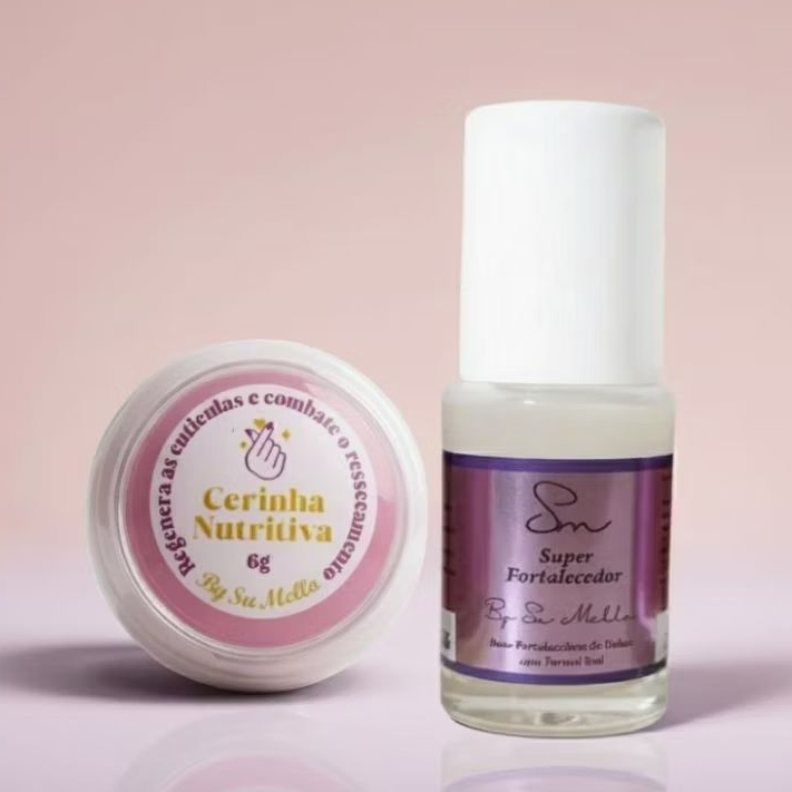 Esmalte Base fortalecedor de unha + cerinha hidratante e regeneradora de cutícula em Oferta na Shopee
