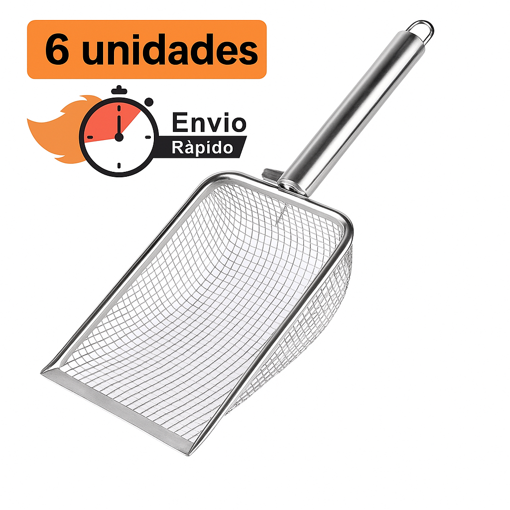 kIt Pá de Areia para Gatos em Inox (6pçs)– com Alta Precisão e Durabilidade