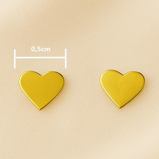 Brinco Infantil Coração PP - Banhado a Ouro 18k  ✨
