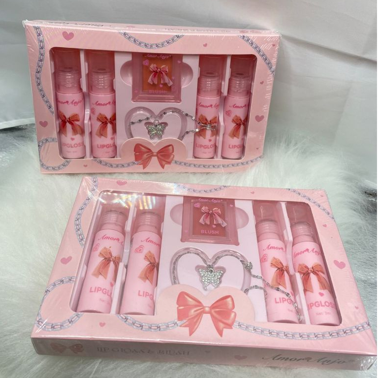 Kit Amor Anjo - Lip Gloss + Blush | Presente Perfeito