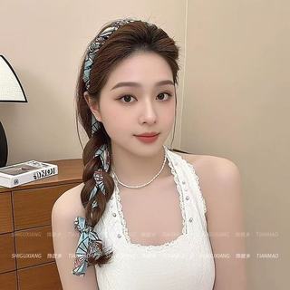 Faixa de Cabelo com Fita Trançada, Elástico de Cabelo, Lenço de Seda, Faixa de Cabelo com Dente.CORES SORTIDOS