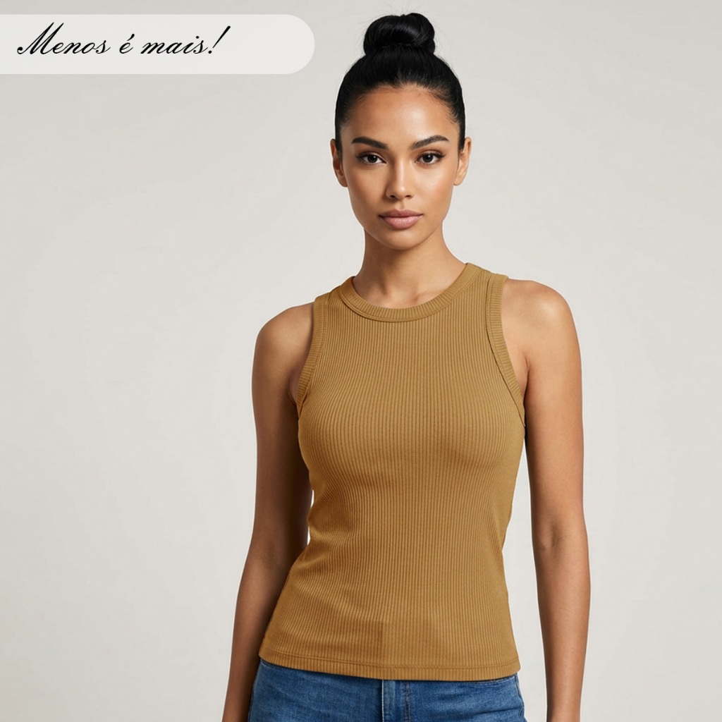 Regata Blusa Feminina Canelada Verão Blogueira Lisa Moda Sexy Casual Estilo Fim de ano Ano novo em Oferta na Shopee