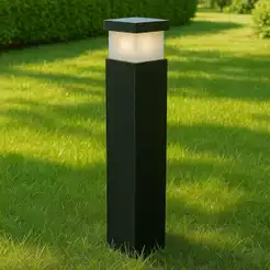 Luminária Balizador Poste 30 Cm - 50 cm Solo Chão Jardim E27 Alumínio Preto Branco Marrom