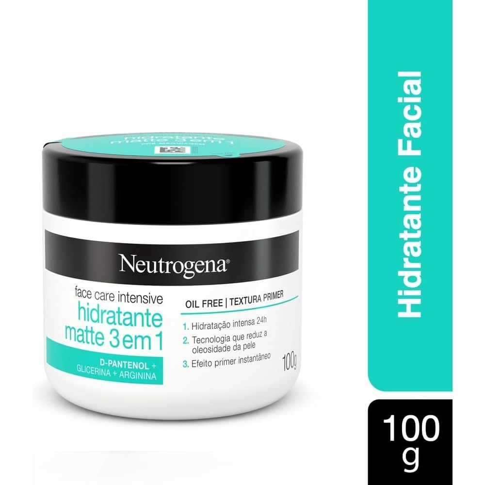 Hidratante Facial Antissinais Reparado Face Care, 100g, Hidratante Facial Matte 3 em 1 Face Care Intensive