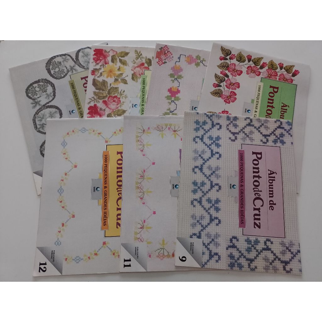 Lote Com 7 Revistas Álbum De Ponto Cruz Ad268 (Usado)