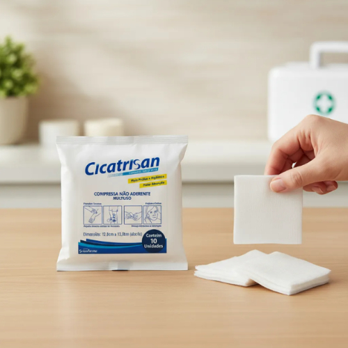 Compressa Não Aderente Multiuso Cicatrisan - 1 Envelope com 10 unidades