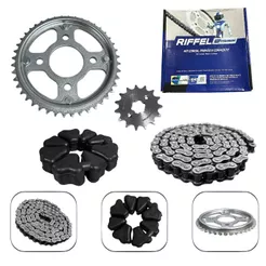 Kit Transmissão Relação + Coxim P/Moto Honda Cg 150/160 Titan/Fan/Start/Cargo