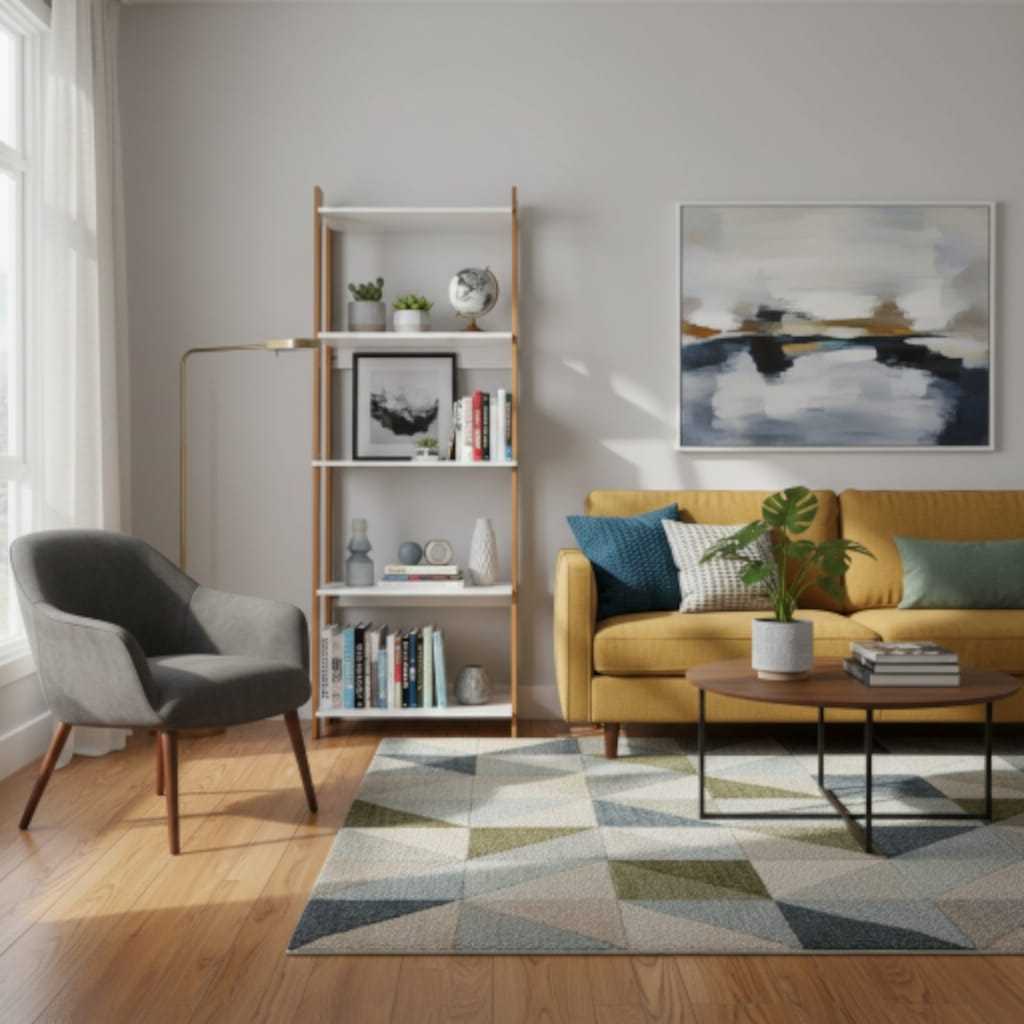 Estante Organizador Livreiro Estilo Industrial MDP Escritorio Prateleira Livros Sala Cozinha Decoração BRANCO/NATURE