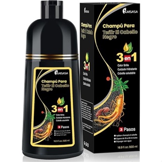 Shampoo de tintura de cabelo 3 em 1- PRETO - 500ML - ESTOQUE NO BRASIL em Oferta na Shopee