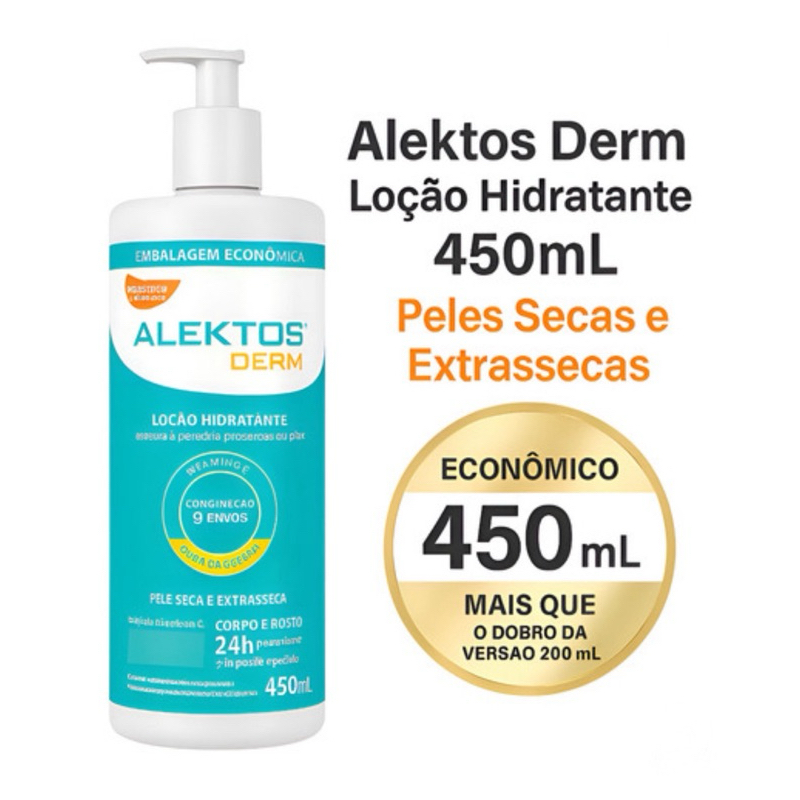Alektos Derm Corpo e Rosto 450ml Loção Hidratante