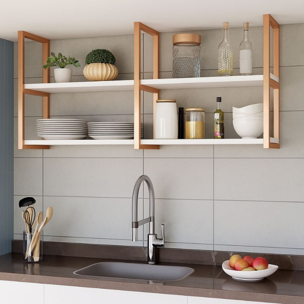 Nicho Industrial Prateleira Grande Cozinha Sala Moderno em Oferta na Shopee