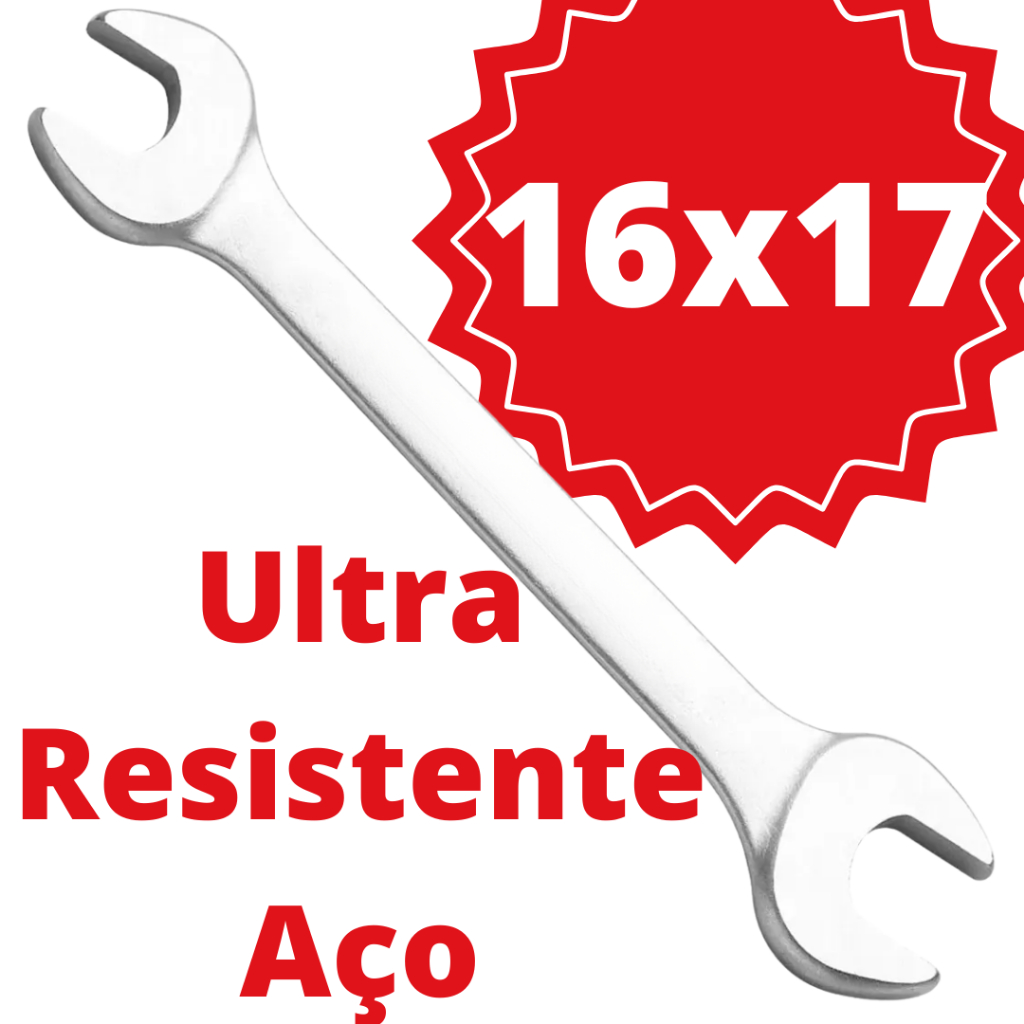 Chave Fixa 16 X 17 mm de Vanadium Hiper Resistente