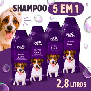 Kit 4 Shampoo 5 em 1 para Cães e Gatos 700ml - Pet Clean em Oferta na Shopee