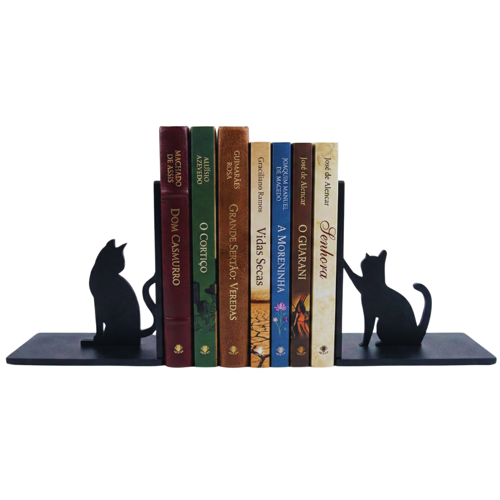 Porta Livros Gato Suporte Aparador de Book Geek Decoração Funcional Gato Pretos em Oferta na Shopee