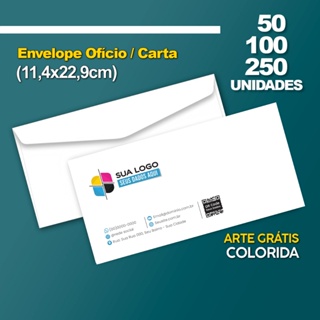 Envelope Personalizado Ofício/Carta - Arte Grátis em Oferta na Shopee