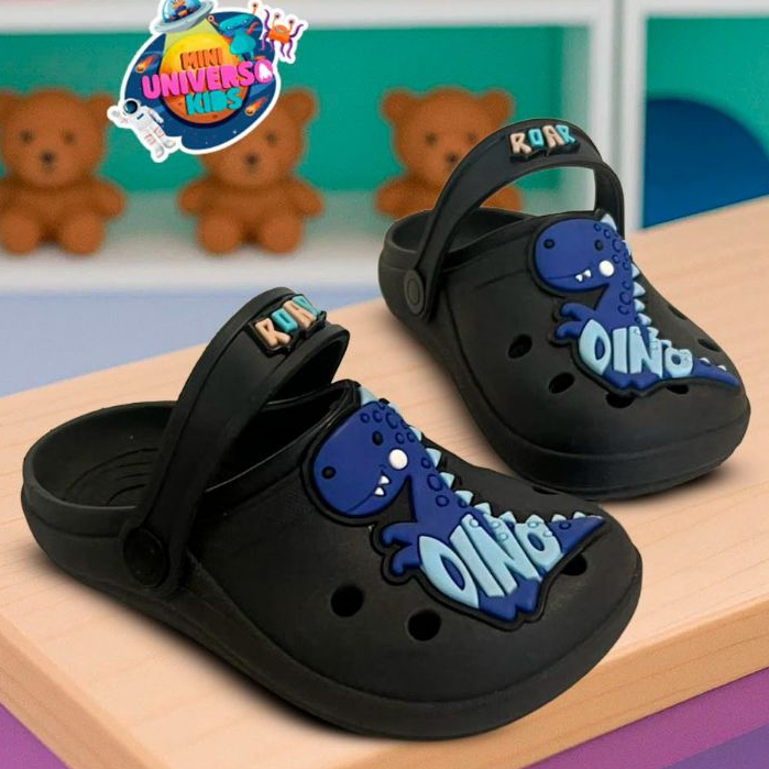 BABUCHE PAPETE PARA MENINOS DINOSSAUROS ANTIDERRAPANTE ESTILOSO