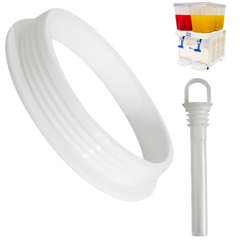 Kit 1 Gaxeta Vedaão Refresqueira Begel + 1 Bico Chupeta Silicone Para Torneira Begel Venancio