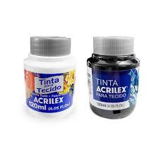Tinta tecido 120ml Acrilex Unidade em Oferta na Shopee