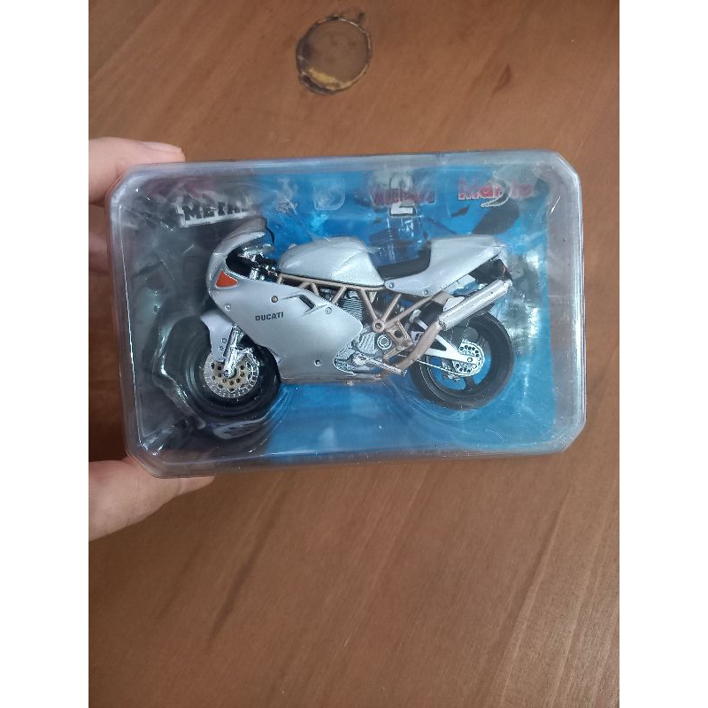Moto Miniatura Ducati Cinza Maisto