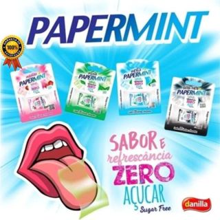 Kit 5 Papermint Frozen Lâminas Refrescantes Comestíveis Zero Açucar Danilla Foods em Oferta na Shopee