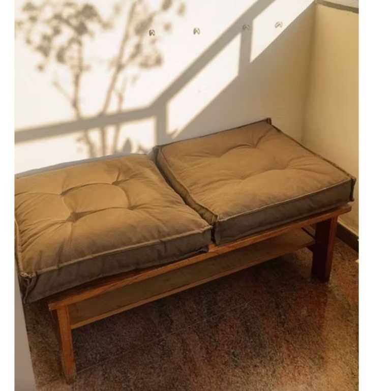 KIT 4 ALMOFADAS FUTON 60 X 60 CM em Oferta na Shopee