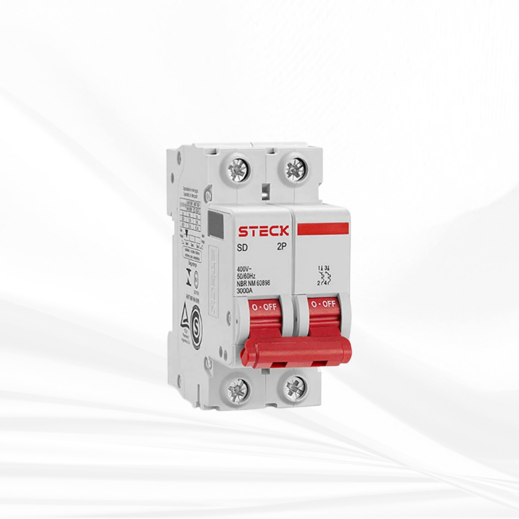 Disjuntor Bipolar Steck 10A 16A 20A 25A 32A 40A 50A 63A Curva C