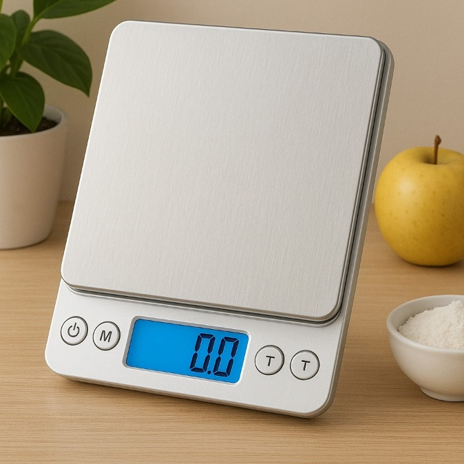 Mini Balança Digital de Comida Alta Precisão 0,1 a 3kg Culinária Fitness Portátil