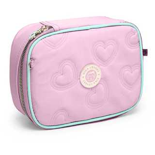 Estojo Escolar Box Kika Grande 2 Divisorias Com Chaveiro 44E em Oferta na Shopee