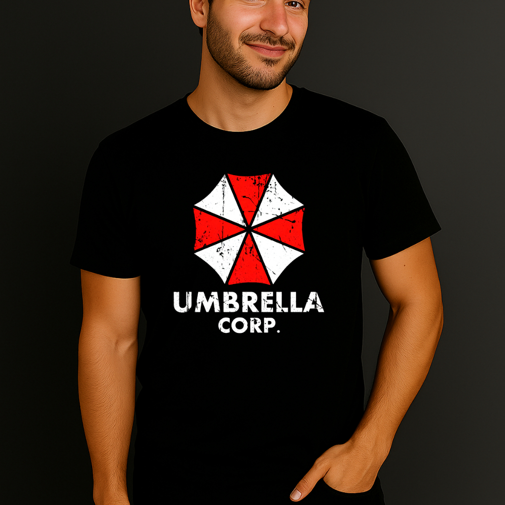 Camiseta Umbrella Corporation Resident Evil 100% Algodão Unissex