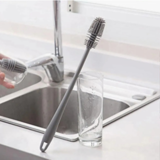 Limpa Lava Garrafa Mamadeira Copo Jarra Silicone Silicone Bottle Brush - Escova Para garrafa em Oferta na Shopee