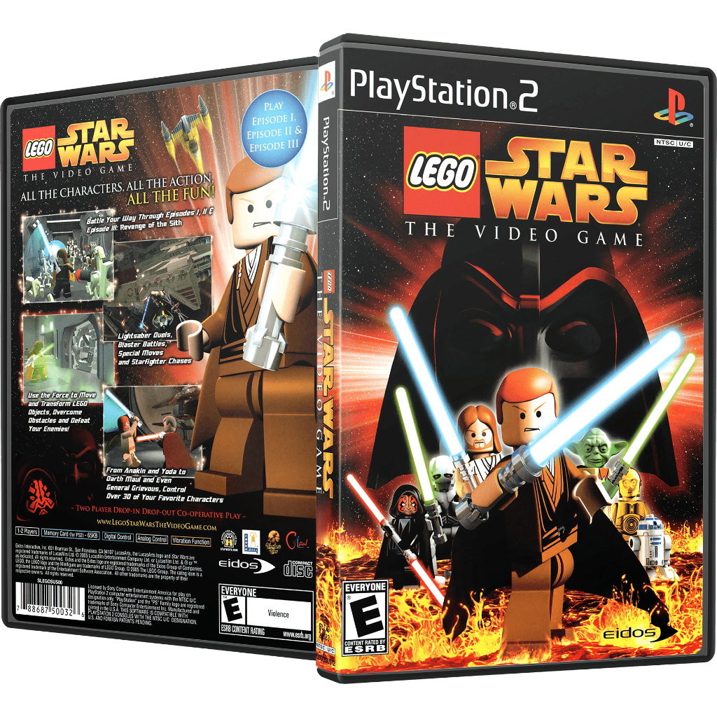 LEGO Star Wars PS2 – Mídia Física Com Encarte + Box Completo