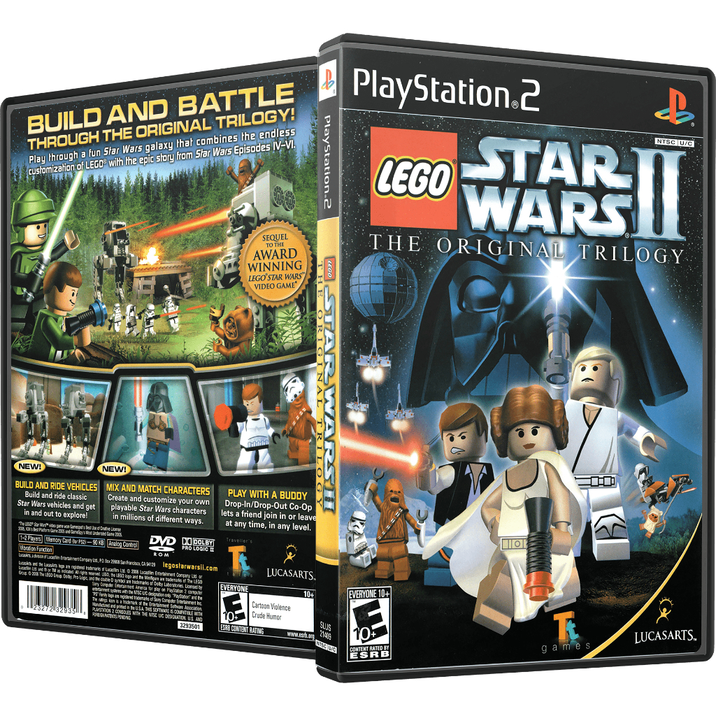 LEGO Star Wars 2 PS2 – Mídia Física Com Encarte + Box Completo